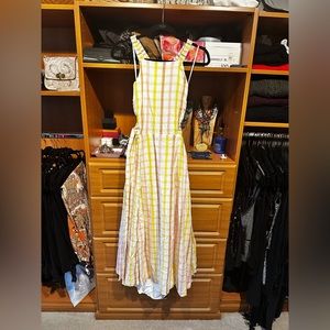 Criss Cross back tie midi dress